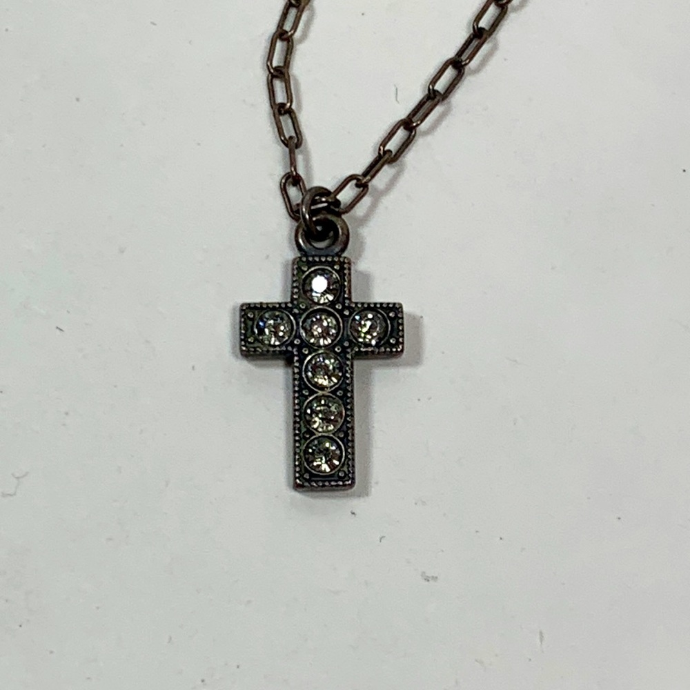 Catherine Popesco France Cross Necklace. - Picture 2 of 6